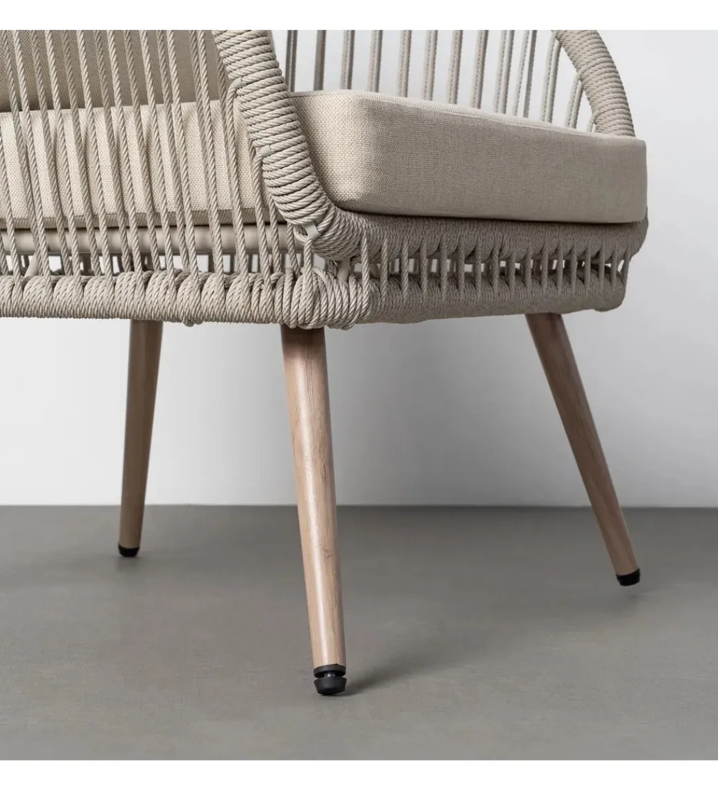 Zona-Design Zestaw ogrodowy DUNA sofa 153 cm dwa fotele 74 cm stolik 66 cm