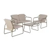Zona-Design Zestaw ogrodowy OMAMA Szary 2 fotele + sofa + stolik