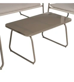 Zona-Design Zestaw ogrodowy OMAMA Szary 2 fotele + sofa + stolik