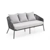 Halmar Zestaw ogrodowy ROCCA ciemnoszary - sofa + 2 x fotel + ława