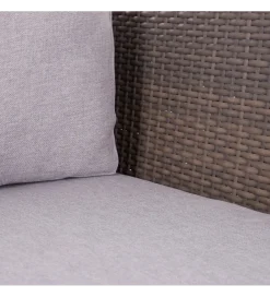 Zona-Design Zestaw ogrodowy TUSERMA 248 cm narożnik 75 cm stolik rattan taupe