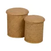 Zona-Design Zestaw 2 puf BROGLA z schowkiem 40 cm 35 cm ratan