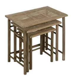 Zona-Design Zestaw stolików BAMBÚ 57 cm 45 cm 34 cm bambus