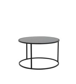 L&L Zestaw 2 stolików kawowych DUARTE 65 cm 75 cm czarne
