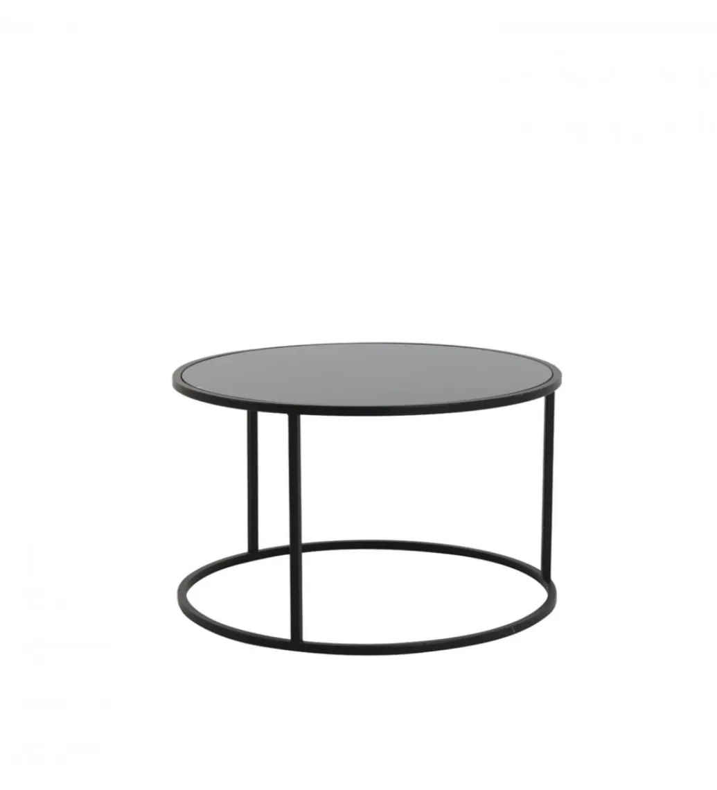 L&L Zestaw 2 stolików kawowych DUARTE 65 cm 75 cm czarne