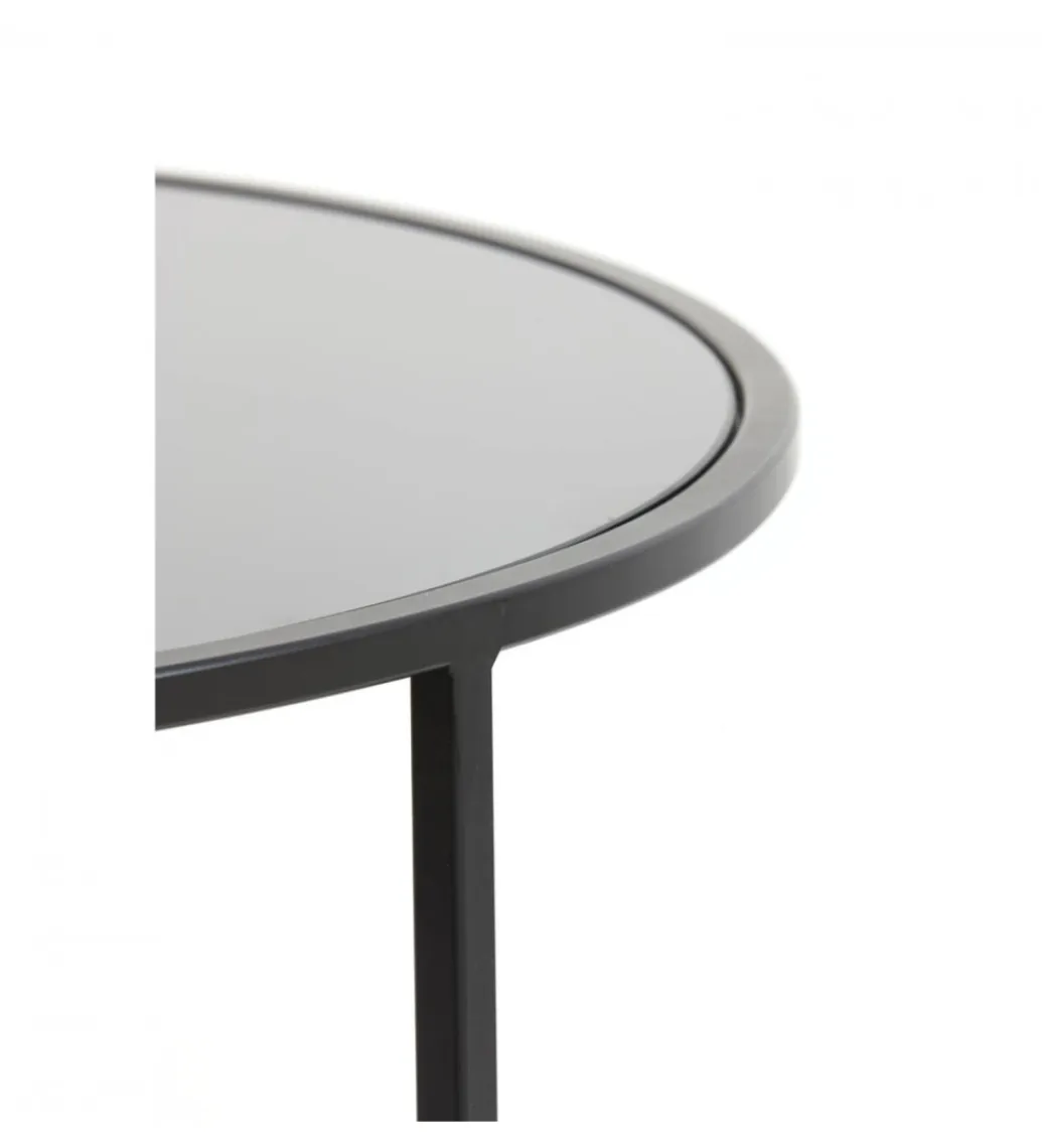 L&L Zestaw 2 stolików kawowych DUARTE 65 cm 75 cm czarne