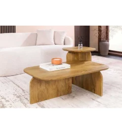 Invicta Interior Zestaw 2 stolików kawowych GATSBY 100 cm 45 cm drewno mango
