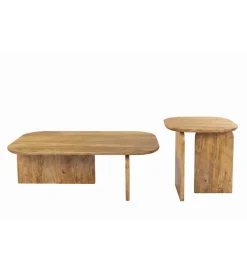Invicta Interior Zestaw 2 stolików kawowych GATSBY 100 cm 45 cm drewno mango