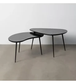 Zona-Design Zestaw 2 stolików kawowych NOVAJ 87 i 83 cm czarne