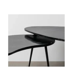 Zona-Design Zestaw 2 stolików kawowych NOVAJ 87 i 83 cm czarne