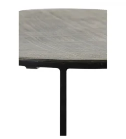 L&L Zestaw 2 stolików kawowych RENGO 61 cm 76 cm antyczny brąz czarny