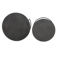 L&L Zestaw 2 stolików kawowych RENGO 61 cm 76 cm czarne