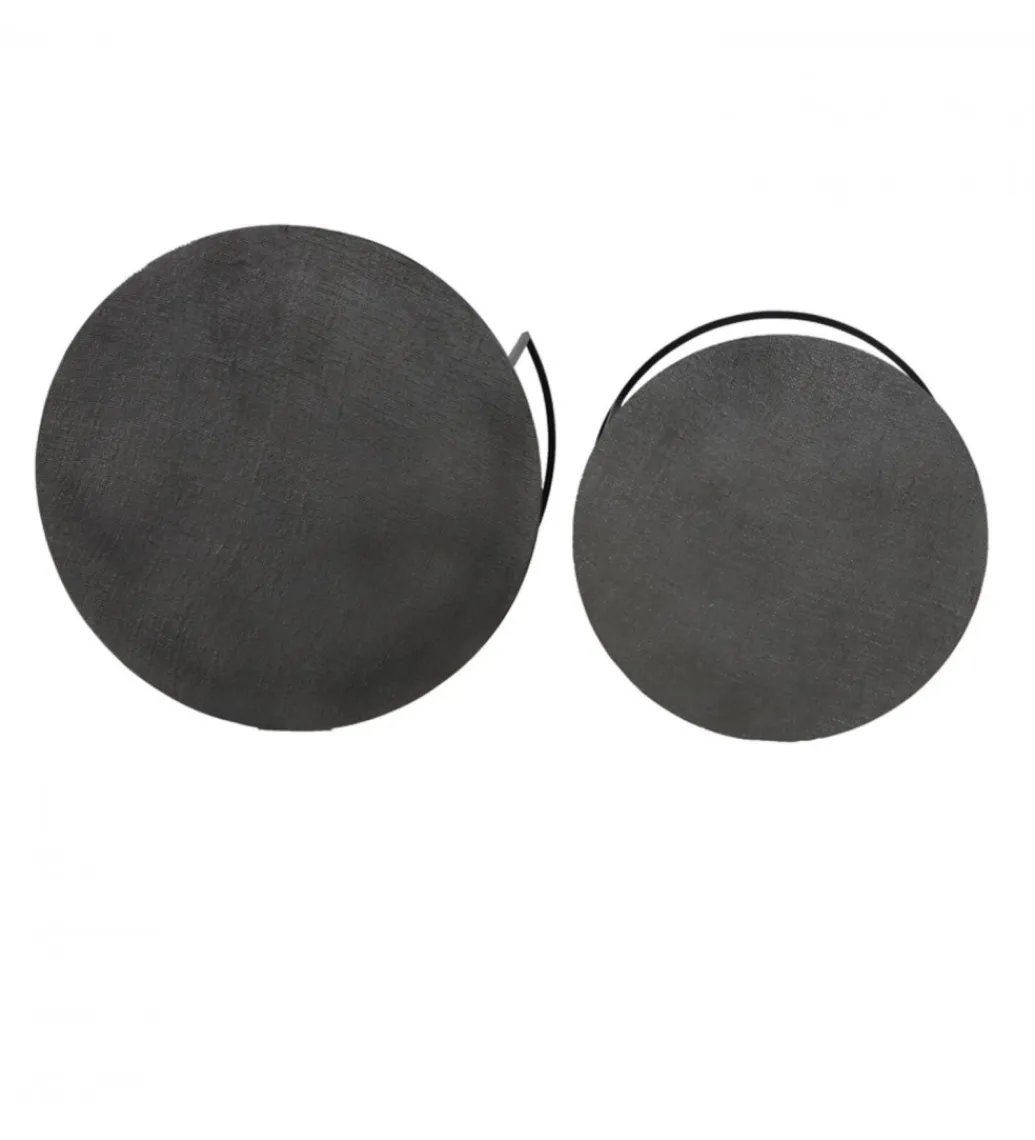 L&L Zestaw 2 stolików kawowych RENGO 61 cm 76 cm czarne