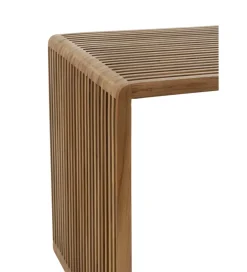 J-Line Zestaw 2 stolików kawowych SHELIS 50 cm 40 cm drewno teak