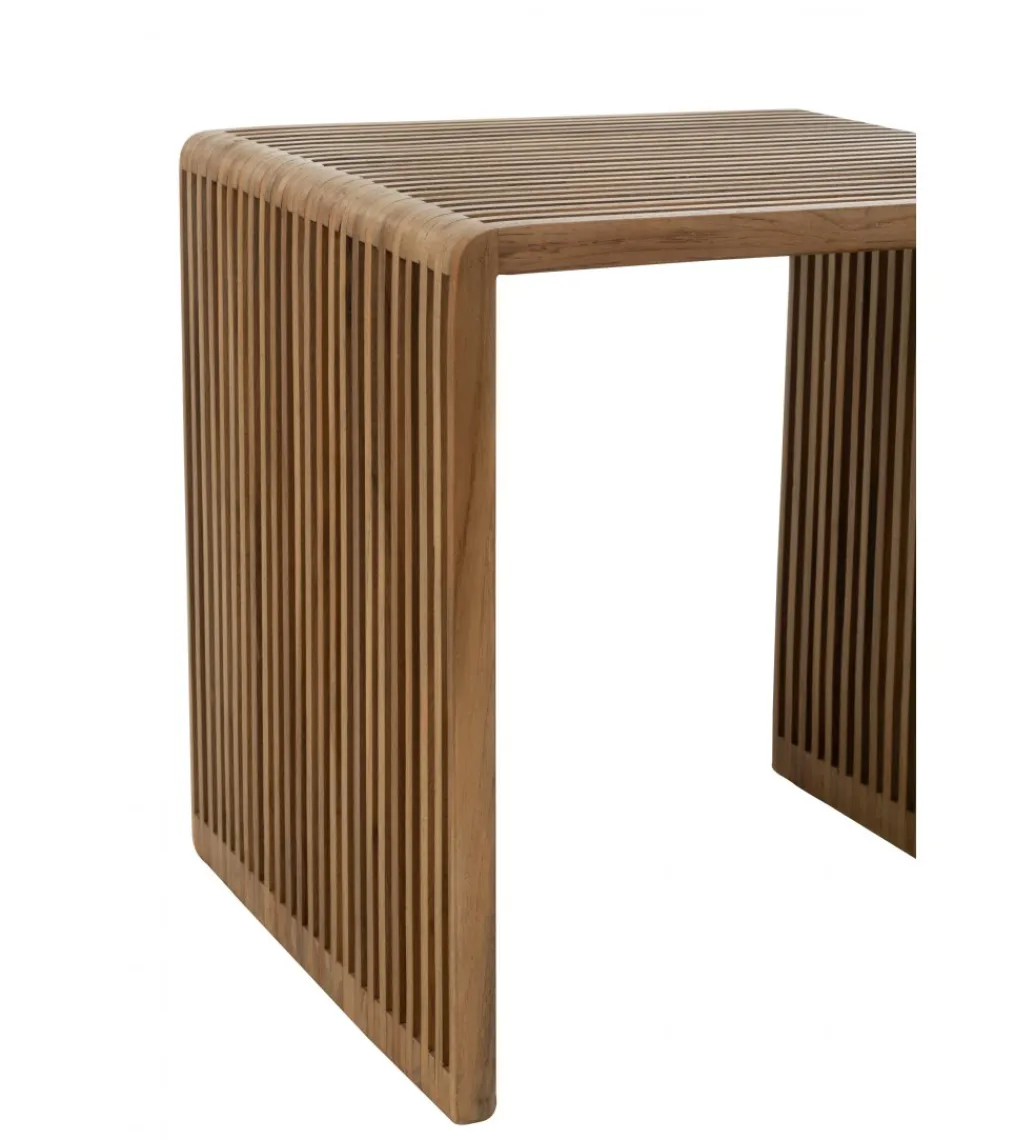 J-Line Zestaw 2 stolików kawowych SHELIS 50 cm 40 cm drewno teak