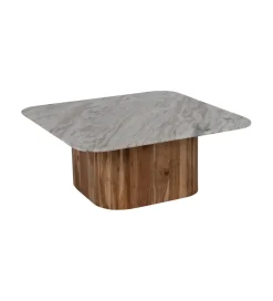 Zona-Design Zestaw 2 stolików kawowych UGUP 100 cm i 80 cm marmur
