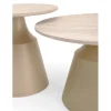 Halmar Zestaw 2 stolików kawowych ZURICH 70 cm 50 cm blat trawertyn podstawa kaszmir