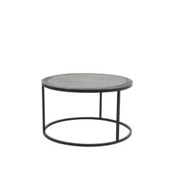 L&L Zestaw 2 stolików TALCA 75 cm 67 cm czarny