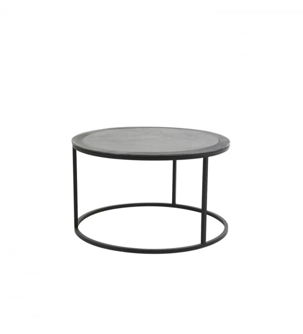 L&L Zestaw 2 stolików TALCA 75 cm 67 cm czarny