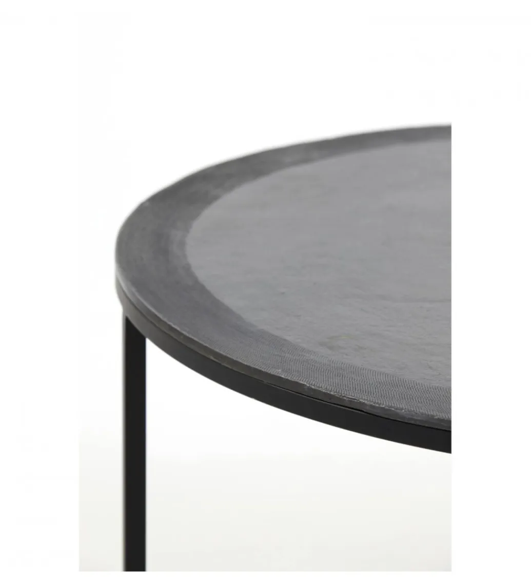 L&L Zestaw 2 stolików TALCA 75 cm 67 cm czarny