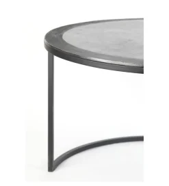 L&L Zestaw 2 stolików TALCA 75 cm 67 cm czarny