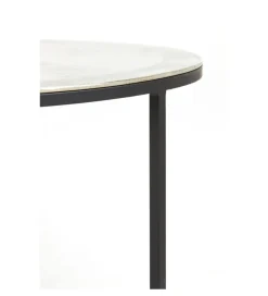 L&L Zestaw 2 stolików TALCA 75 cm 67 cm nikiel