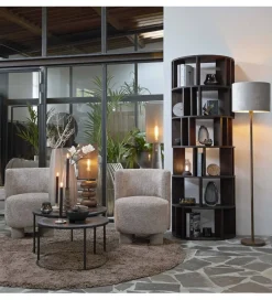 L&L Zestaw 2 stolików TALCA 75 cm 67 cm srebrne